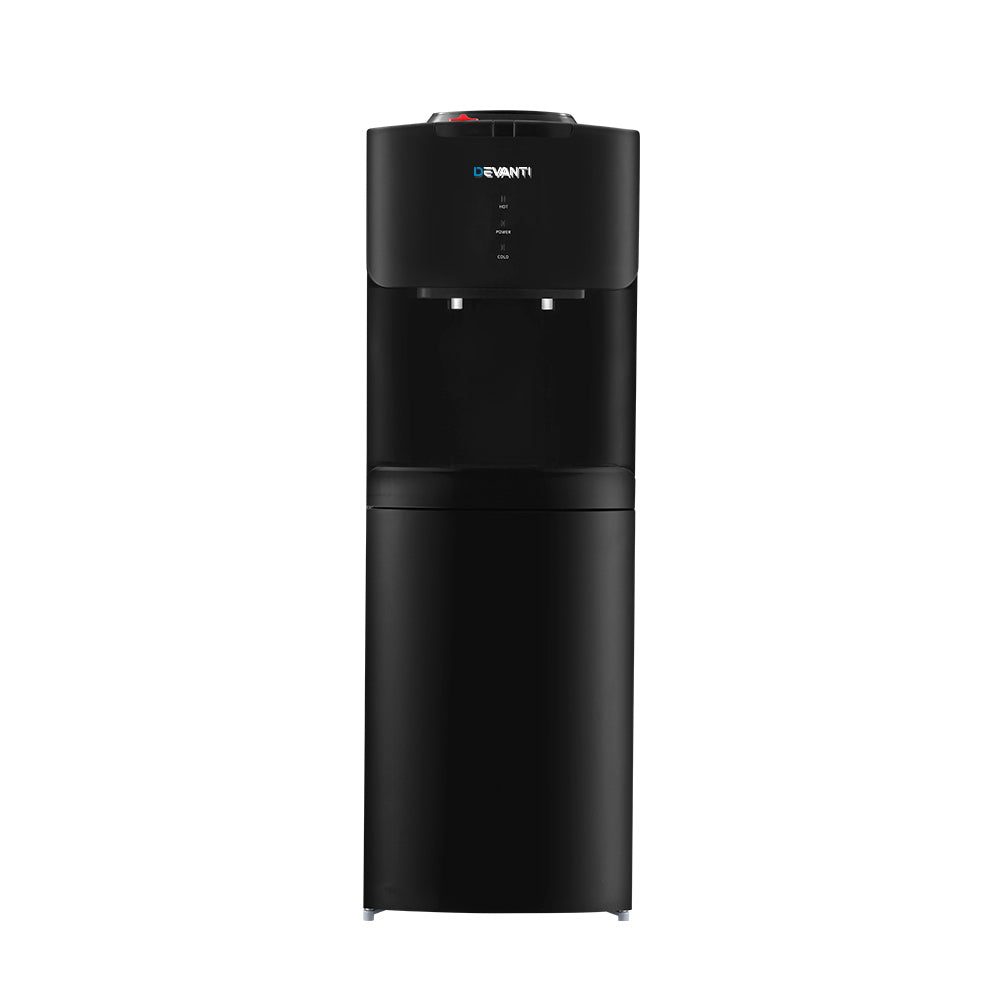 Devanti Black Water Cooler Dispenser Stand Dual Tap