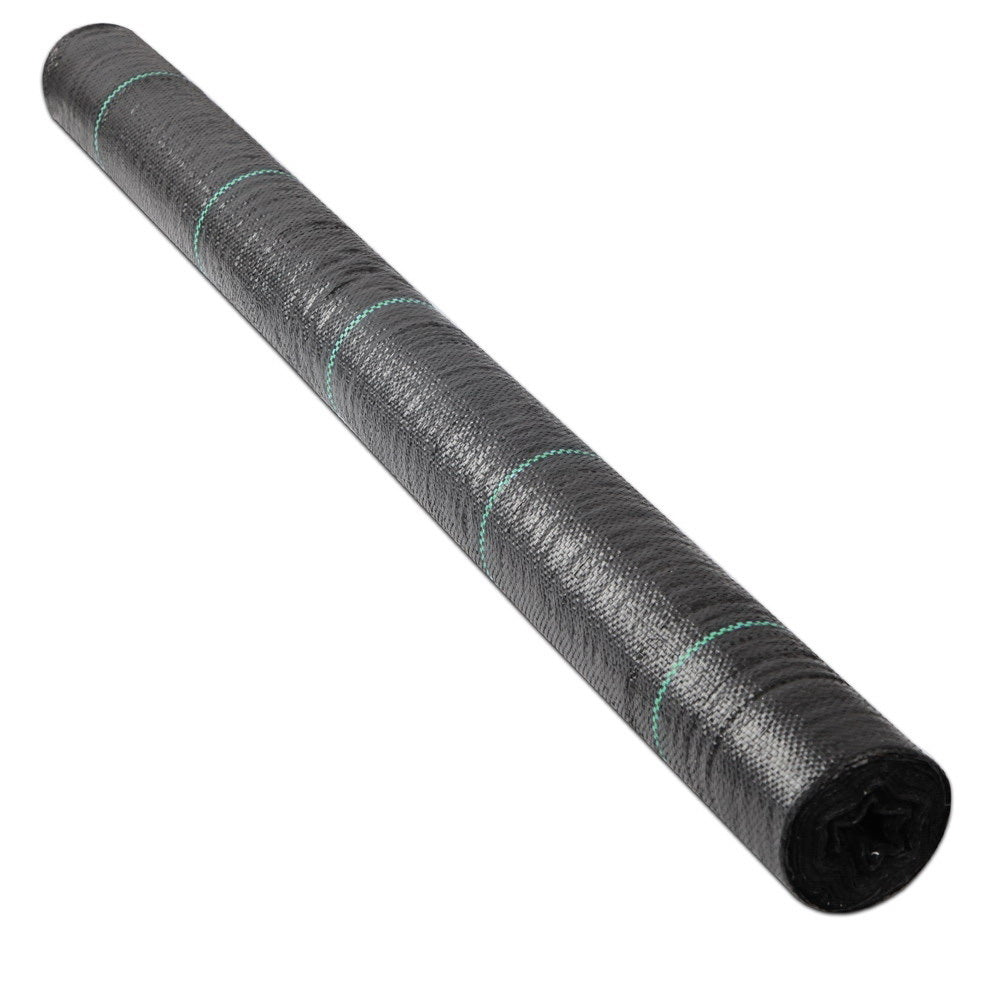 Instahut 1.83x50m Weed Control Mat Woven Fabric Black