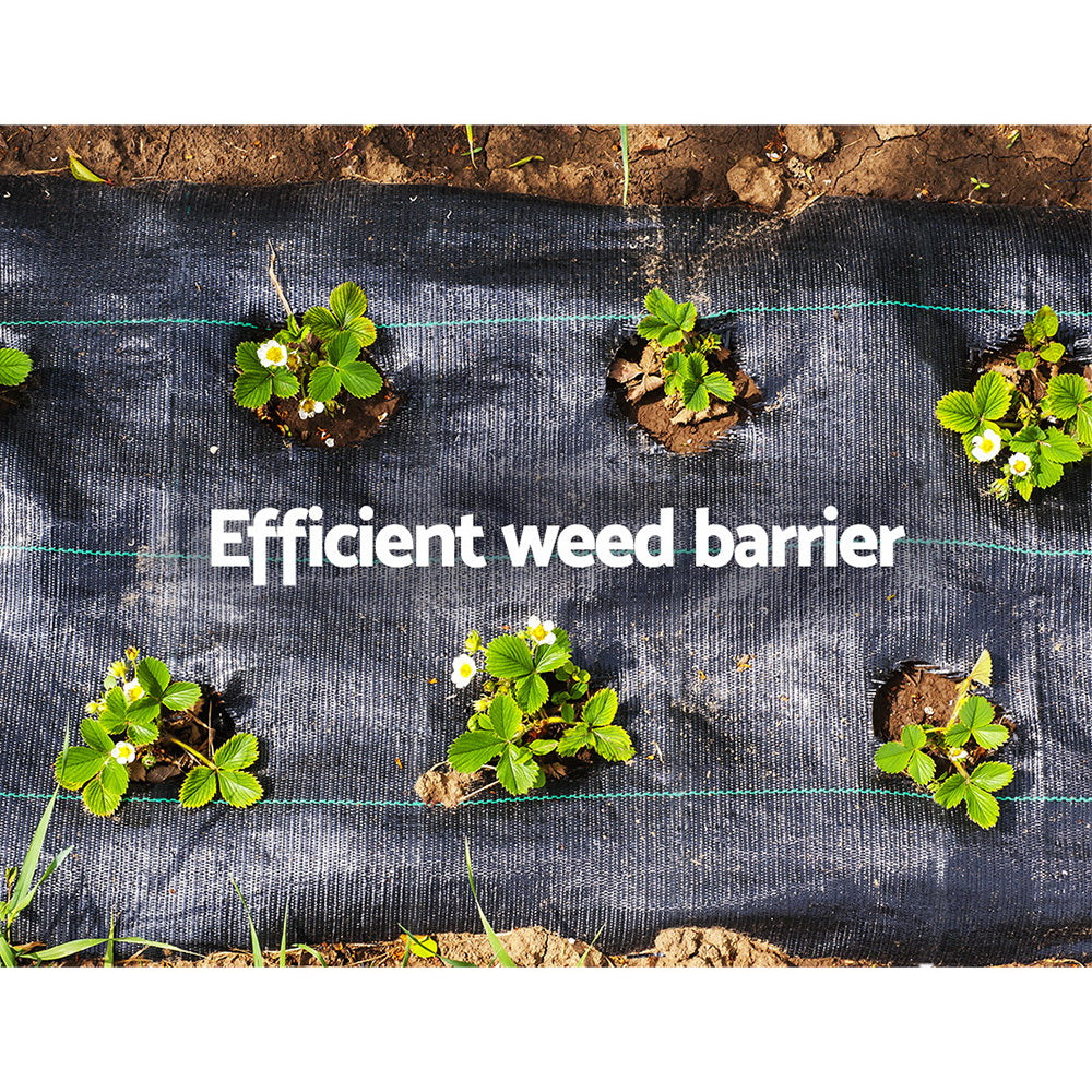 Instahut 3.66x50m Weed Control Mat Black