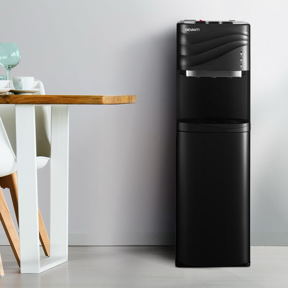 Devanti Black Bottom Load Water Cooler Dispenser