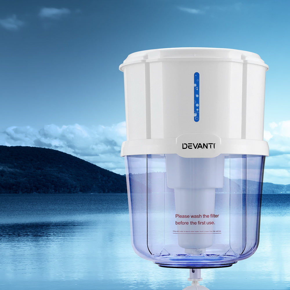 Devanti 15L Water Cooler Dispenser Filter Bottle White