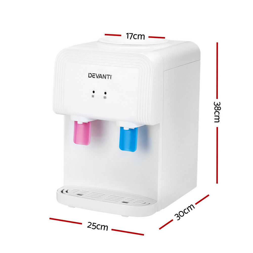 Devanti Bench Top Water Cooler Dispenser White