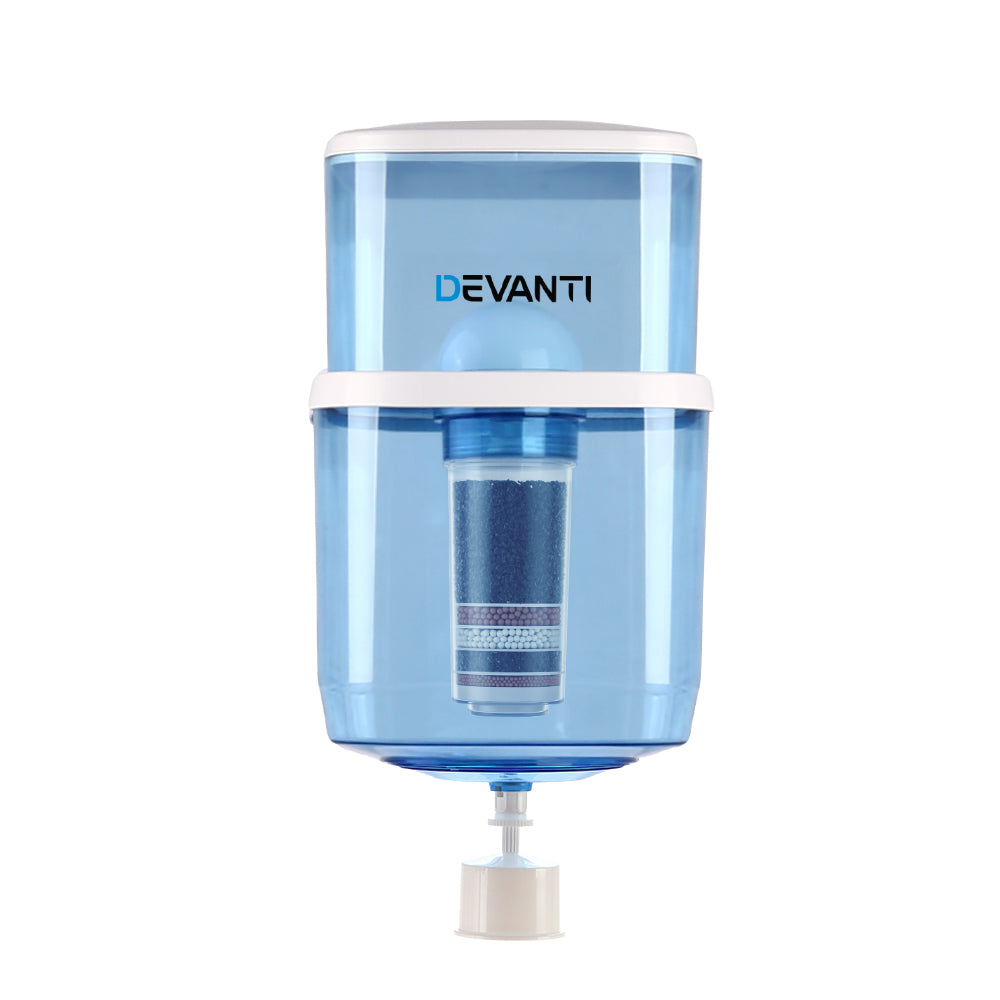 Devanti 22L Water Cooler Dispenser Filter Bottle Blue