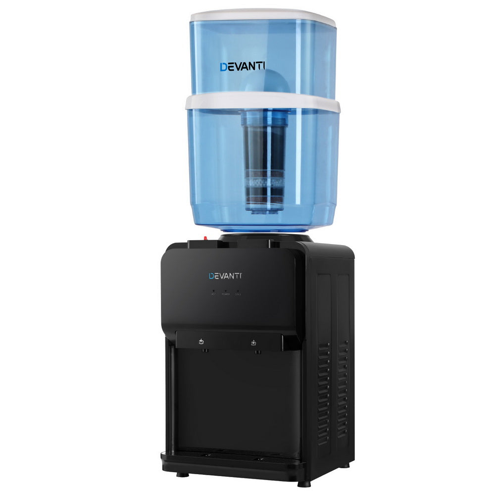 Devanti 22L Bench Top Water Cooler Dispenser Black