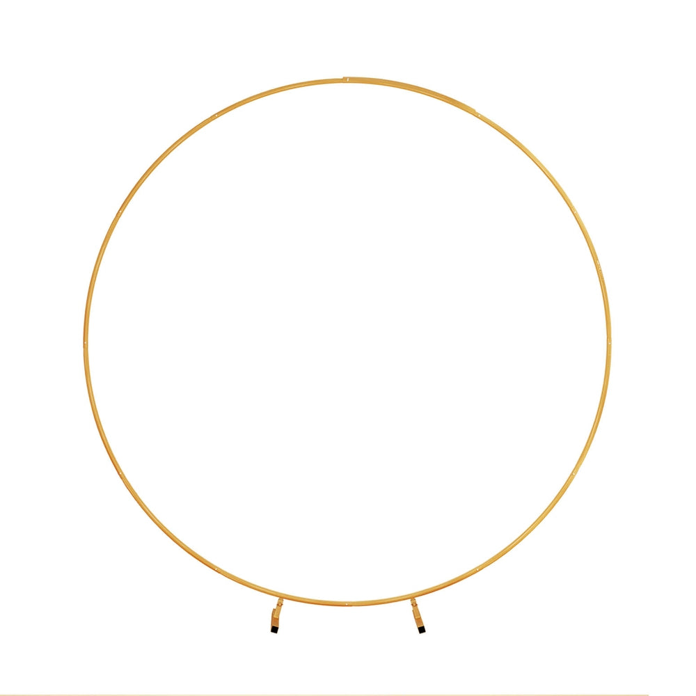 Round Backdrop Stand 2m Wedding Party Decoration Gold White