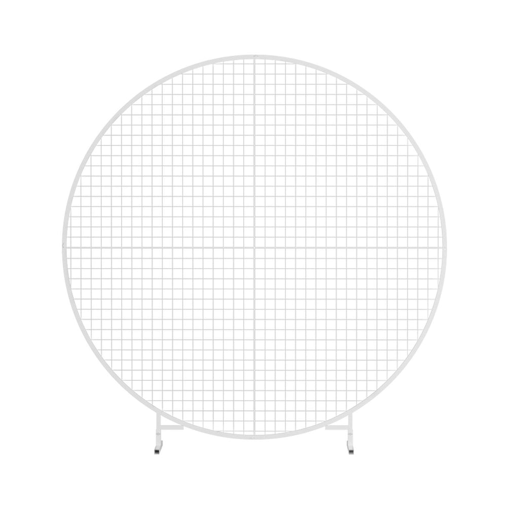 Round Backdrop Stand 2m Wedding Party Display Gold White