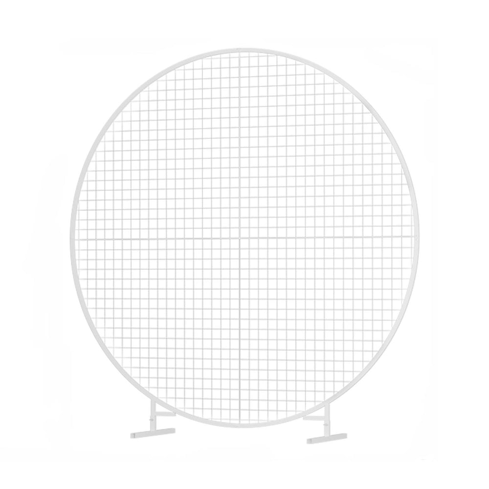 Round Backdrop Stand 2m Wedding Party Display Gold White