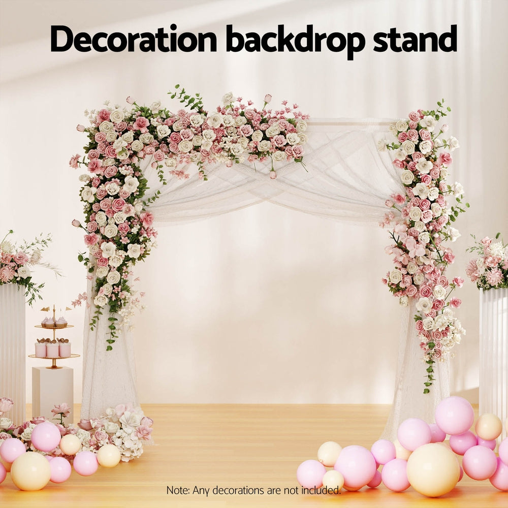 2m Wedding Backdrop Stand Gold Metal Frame
