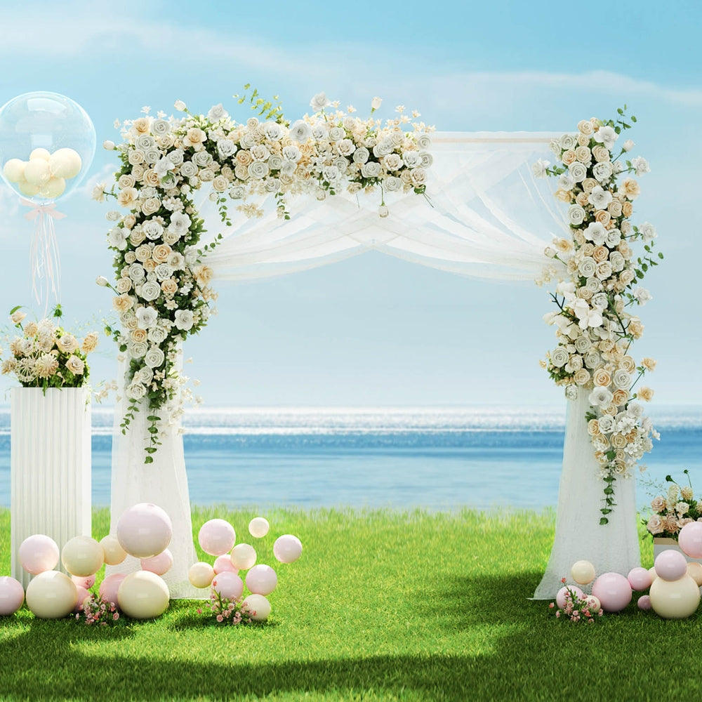 2m Wedding Backdrop Stand Gold Metal Frame