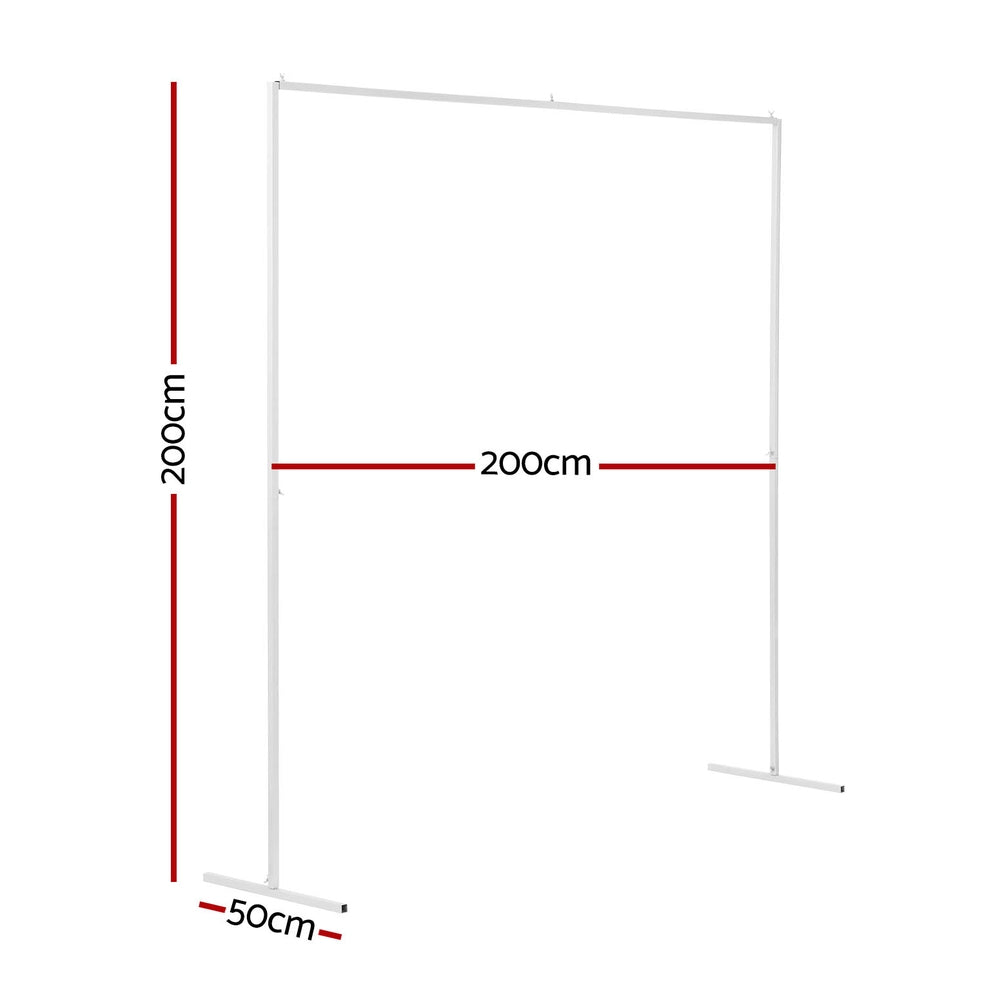 Wedding 2M Backdrop Stand Flower Balloon Display White
