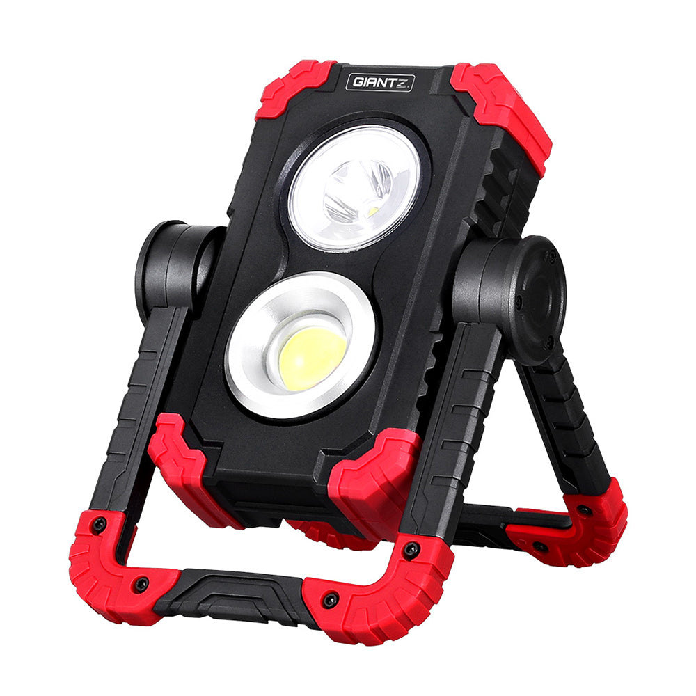 Giantz Rechargeable LED Work Light USB Cordless Red/Black