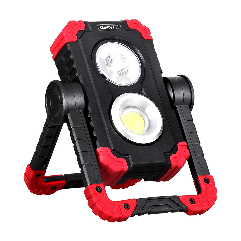 Giantz Rechargeable LED Work Light USB Cordless Red/Black