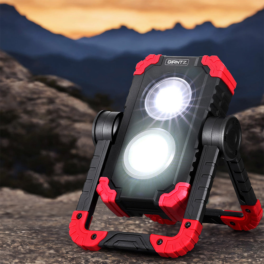 Giantz Rechargeable LED Work Light USB Cordless Red/Black