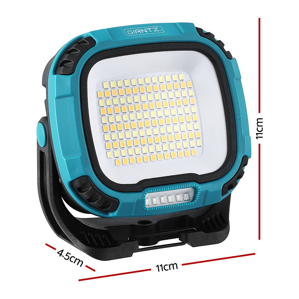 Giantz Rechargeable LED Work Light Torch USB Cordless Magnetic Blue