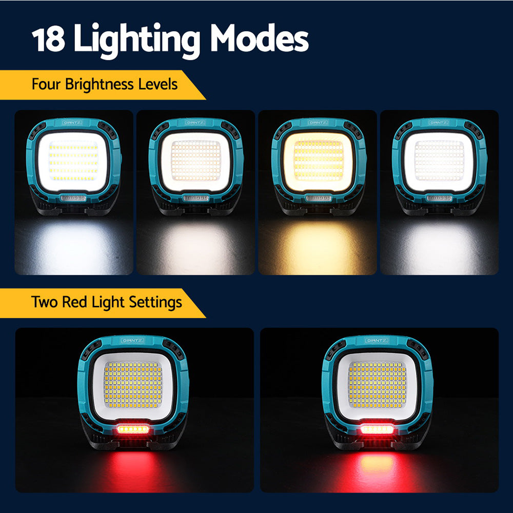 Giantz Rechargeable LED Work Light Torch USB Cordless Magnetic Blue