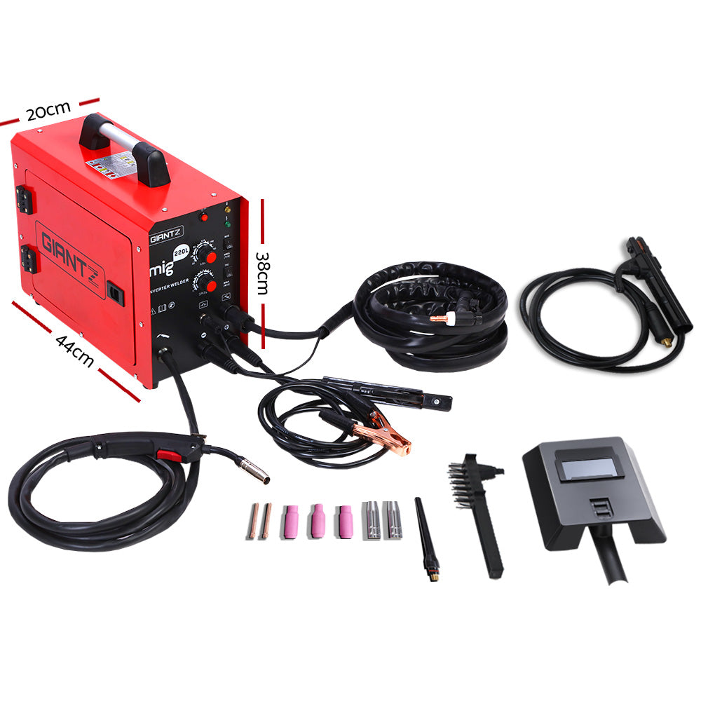Giantz 220A Portable Inverter Welder MIG TIG MMA Gas Gasless