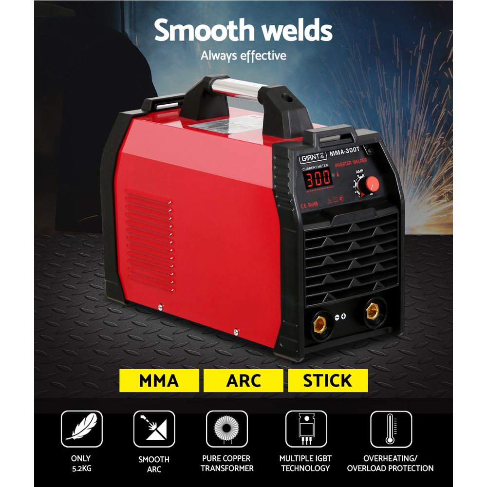 Giantz 300Amp Portable Inverter Welder MMA ARC iGBT DC Stick