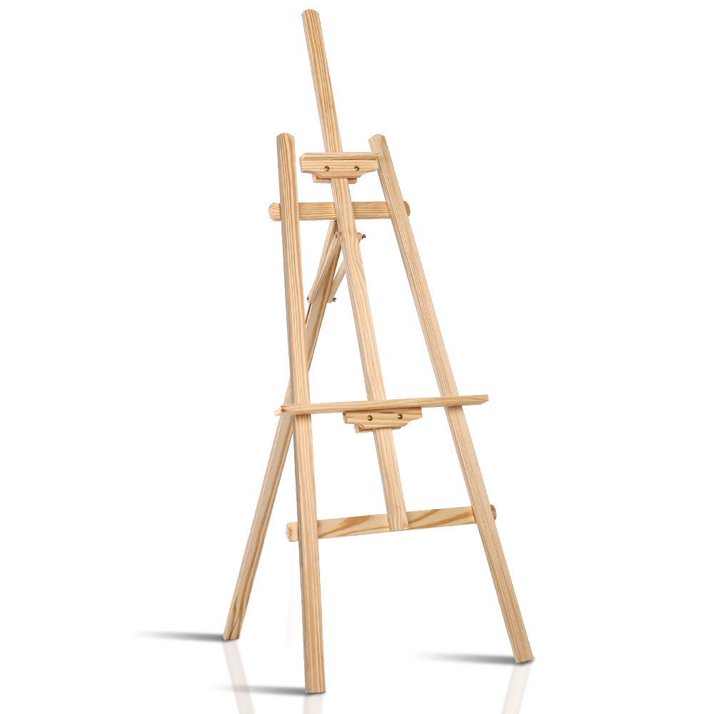 Artiss 147cm Pine Wood Floor Easel White Oak