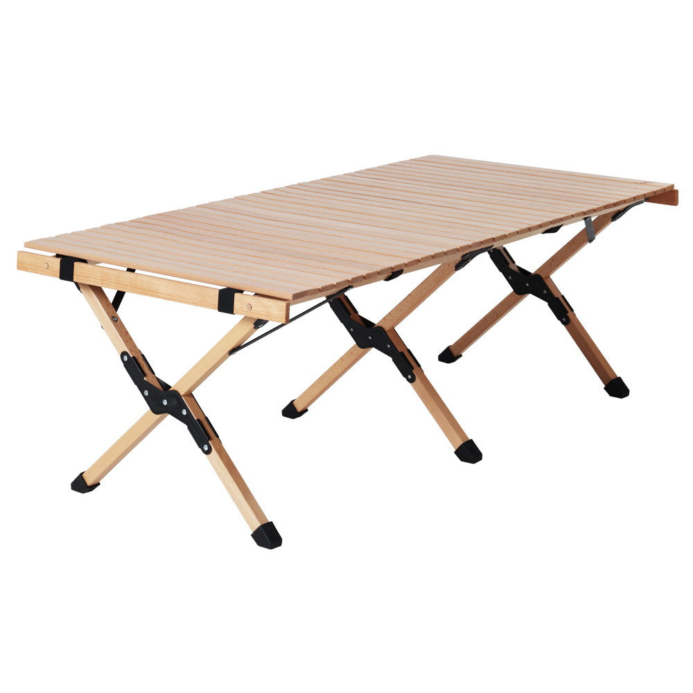 Gardeon 120CM Wooden Egg Roll Picnic Table Camping Desk