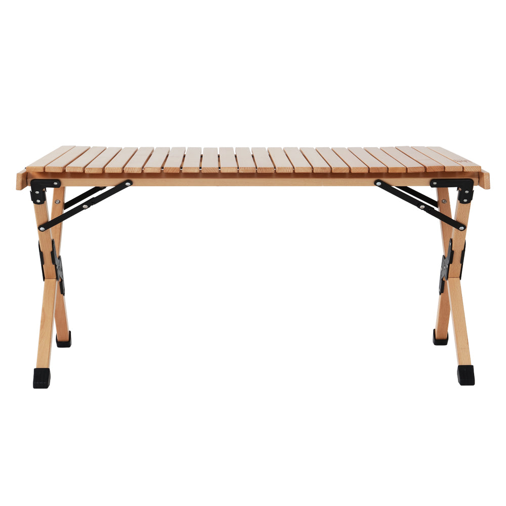 Gardeon 90CM Wooden Egg Roll Picnic Table Camping Desk