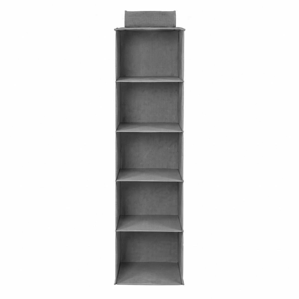 Artiss Hanging Closet Organiser 5 Tier Wardrobe Storage Grey 104cm