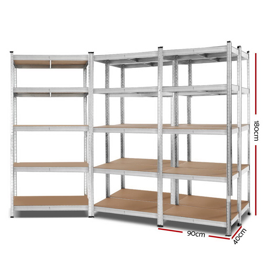 Giantz 5-Tier Garage Shelving Rack Silver