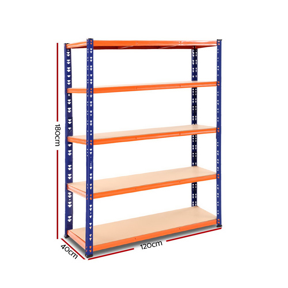 Giantz 1.8M Industrial Storage Rack Heavy-Duty Shelving Blue