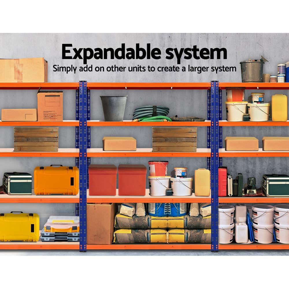 Giantz 1.8M Industrial Storage Rack Heavy-Duty Shelving Blue