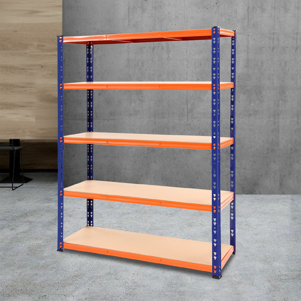 Giantz 1.8M Industrial Storage Rack Heavy-Duty Shelving Blue