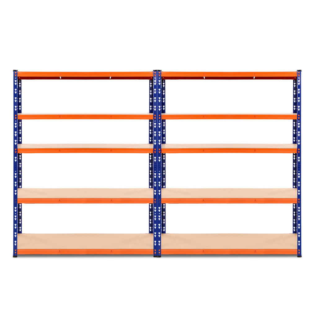 Giantz 2.4Mx1.8M Garage Shelving Rack Blue Adjustable Heavy-Duty
