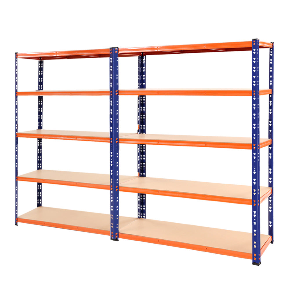 Giantz 2.4Mx1.8M Garage Shelving Rack Blue Adjustable Heavy-Duty