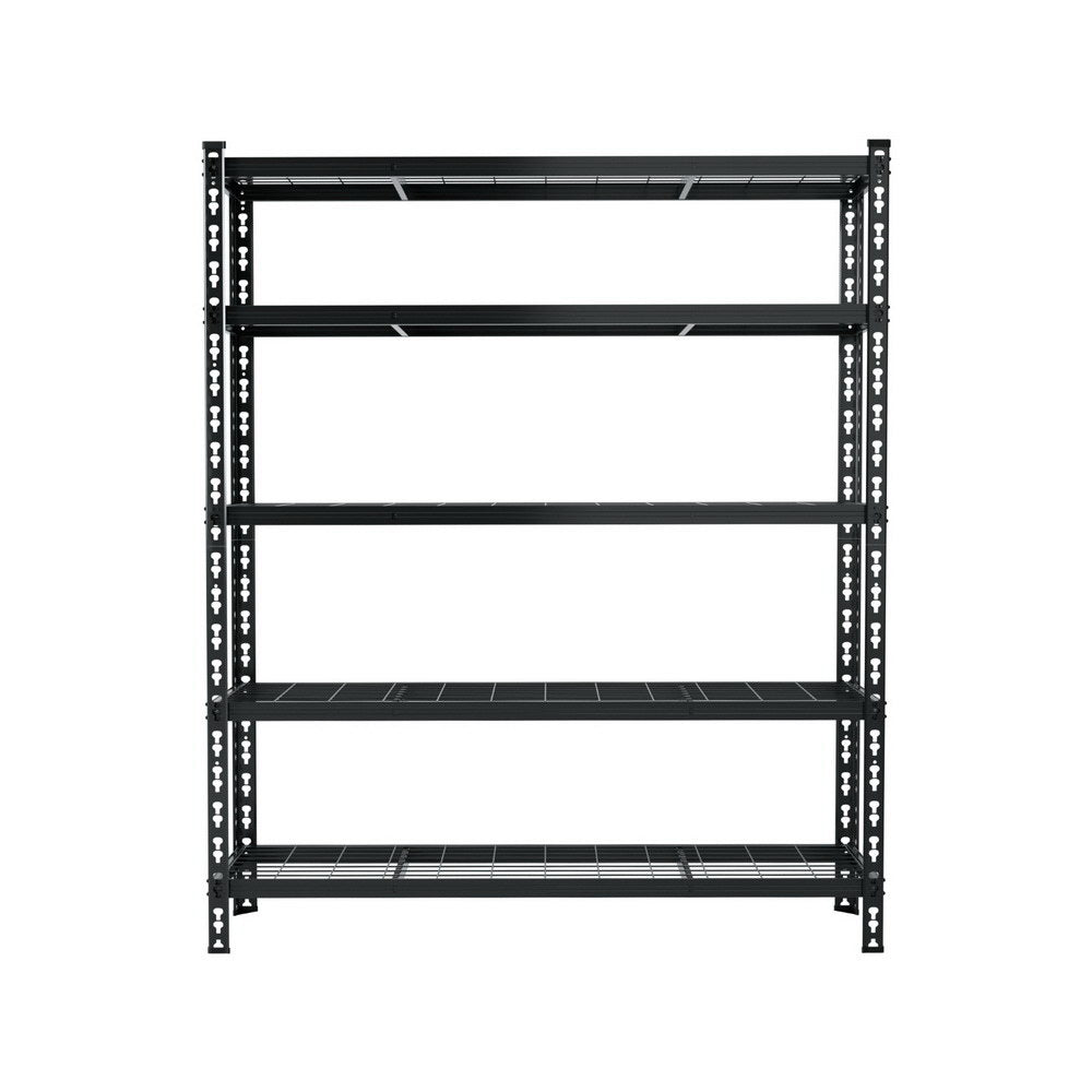 Giantz 1.8M x 1.2M Garage Shelving Rack 5-Tier Black