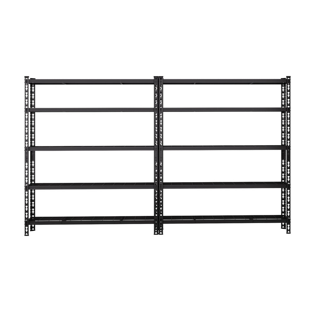 Giantz 5-Tier Garage Shelving Rack 1.8m x 2.4m Black