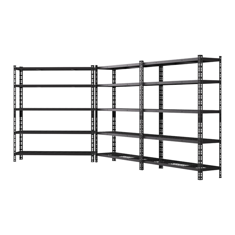 Giantz 3-Pack 5-Tier Garage Shelving Rack Black