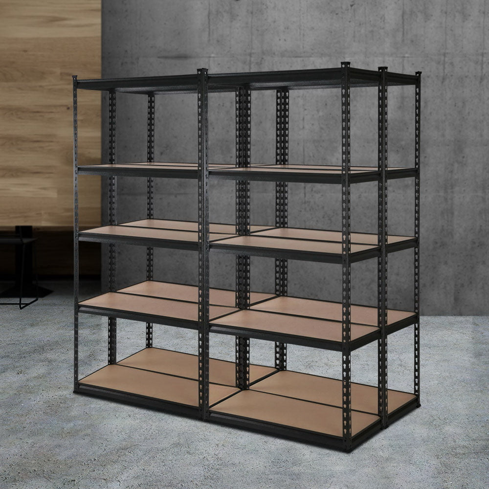Giantz 4x1.5M Garage Shelving Warehouse Rack Black