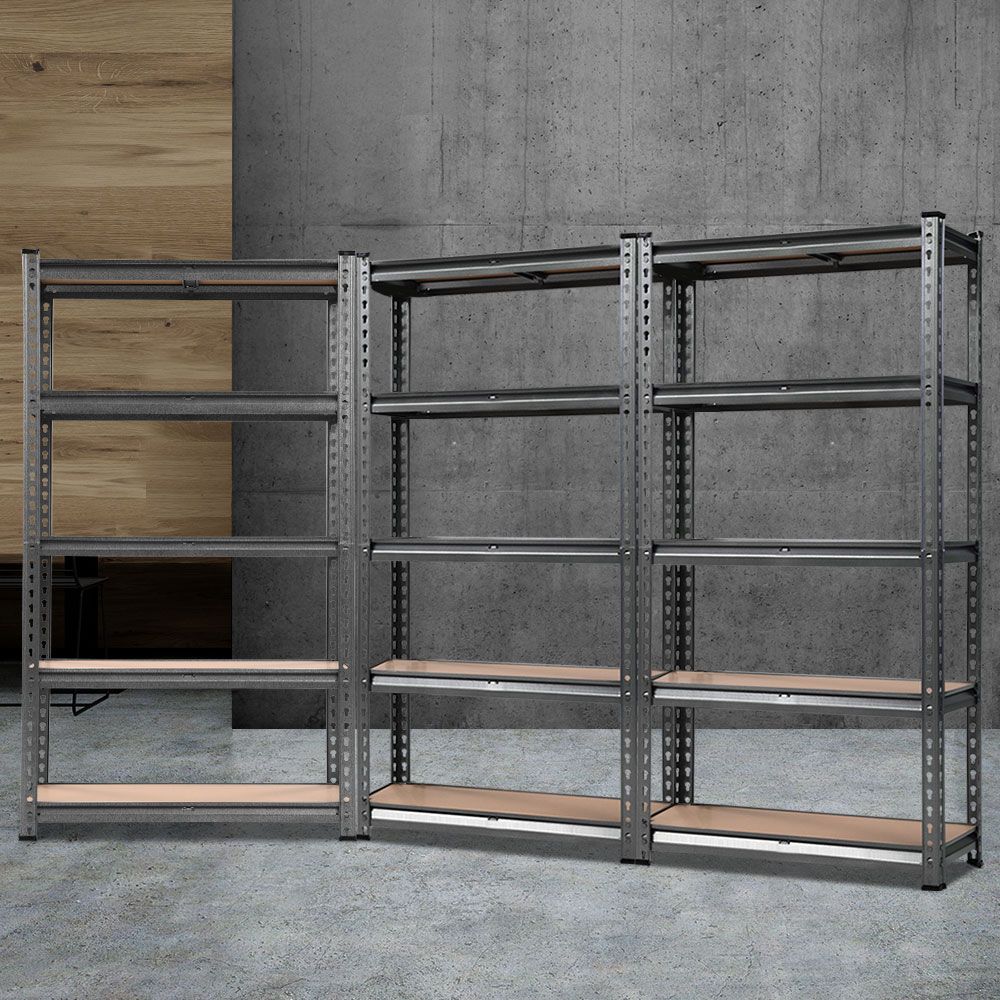 Giantz 3x1.5M Industrial Shelving Rack Charcoal