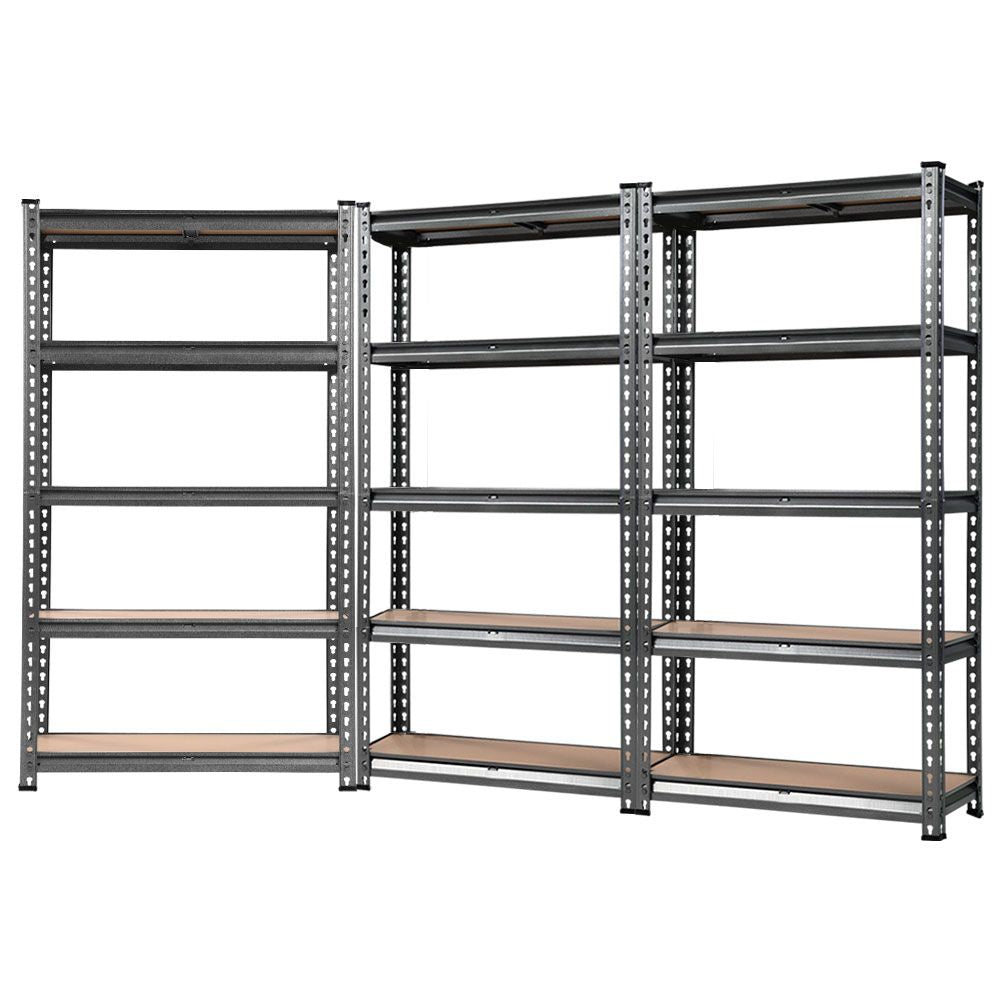 Giantz 3x1.5M Industrial Shelving Rack Charcoal