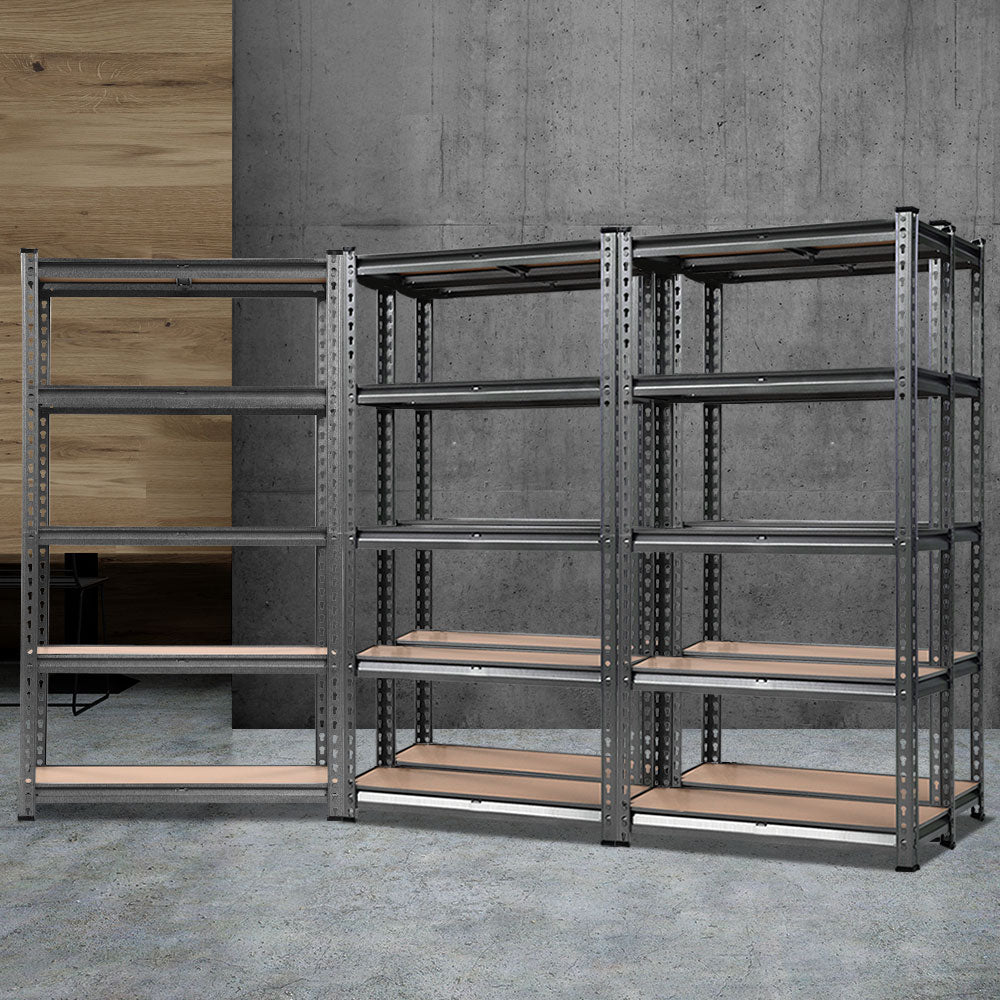 Giantz Garage Shelving Warehouse Rack 5 Tier Charcoal