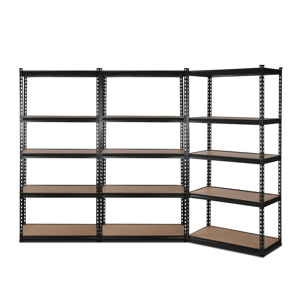 Giantz 3x1.8M Garage Shelving Rack Black