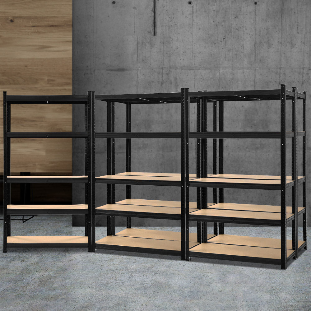 Giantz 5-Tier Garage Shelving Industrial Rack Black