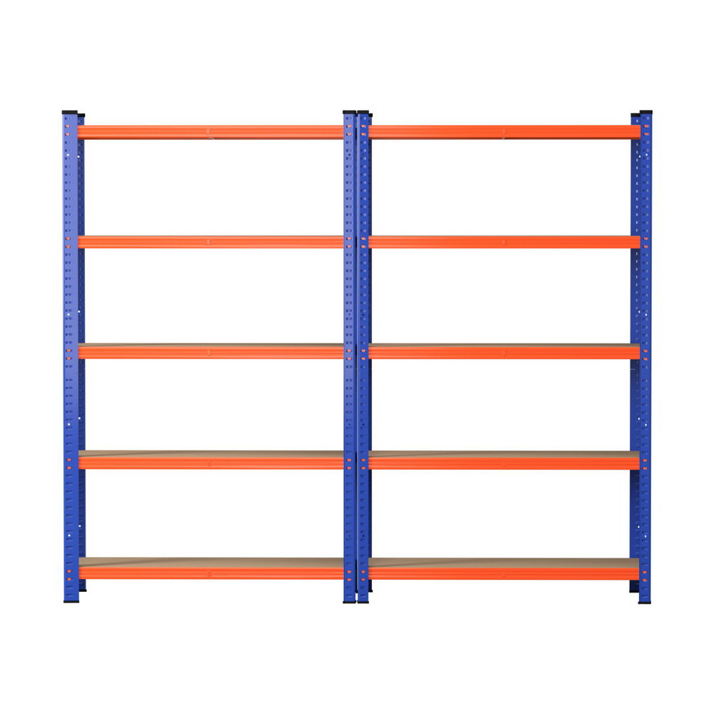 Giantz 1.8M Garage Shelving Rack 5-Tier Orange Blue