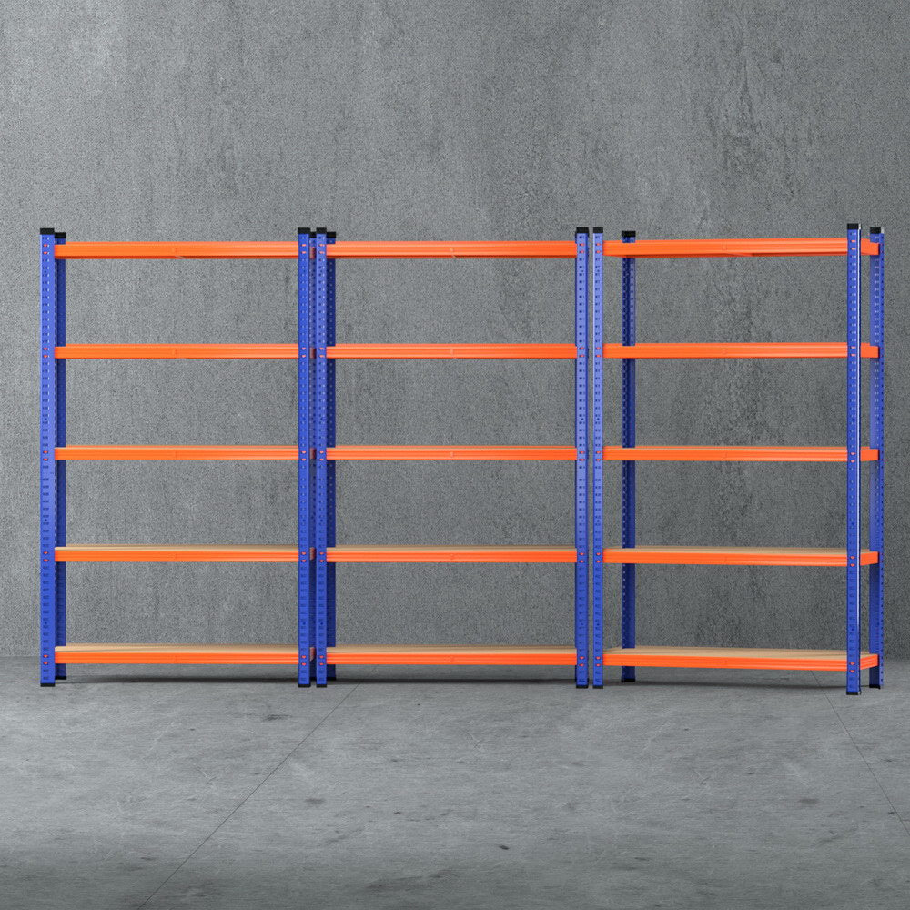 Giantz 5-Tier Garage Shelving Rack 1.8M Orange/Blue