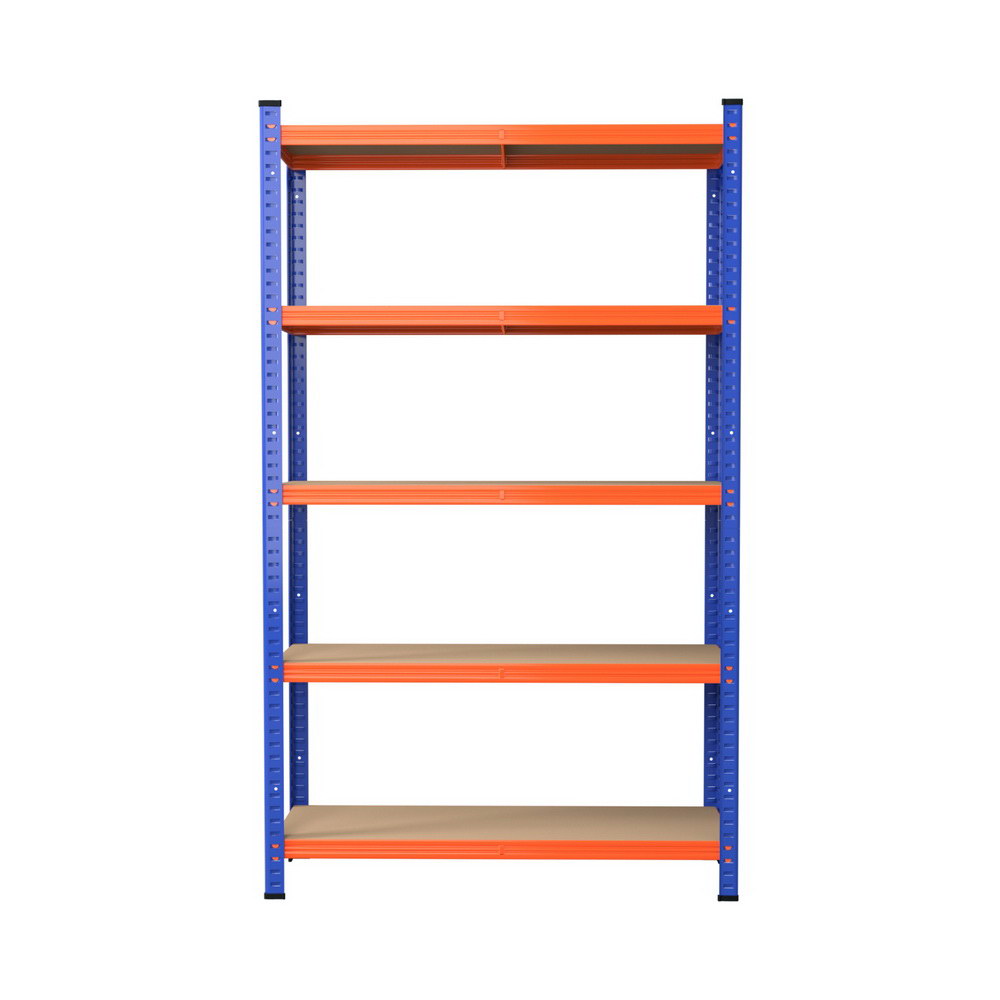 Giantz 5-Tier Garage Shelving Rack Heavy-Duty Steel Orange/Blue