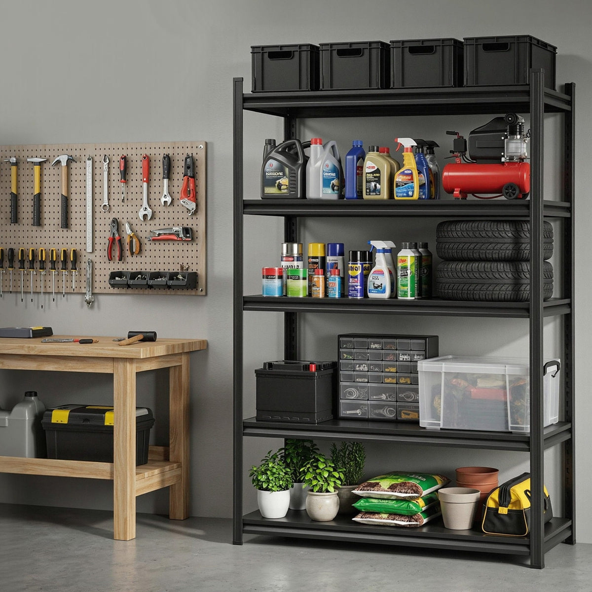 Giantz 5-Tier Steel Garage Shelving Unit Warehouse Rack
