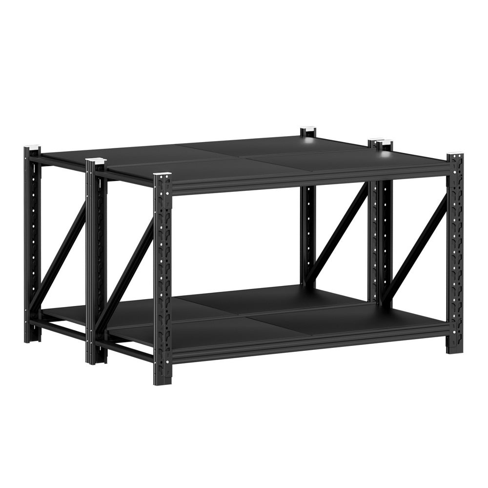 Giantz 2 Tier Steel Garage Shelving Workbench Rack 0.9M