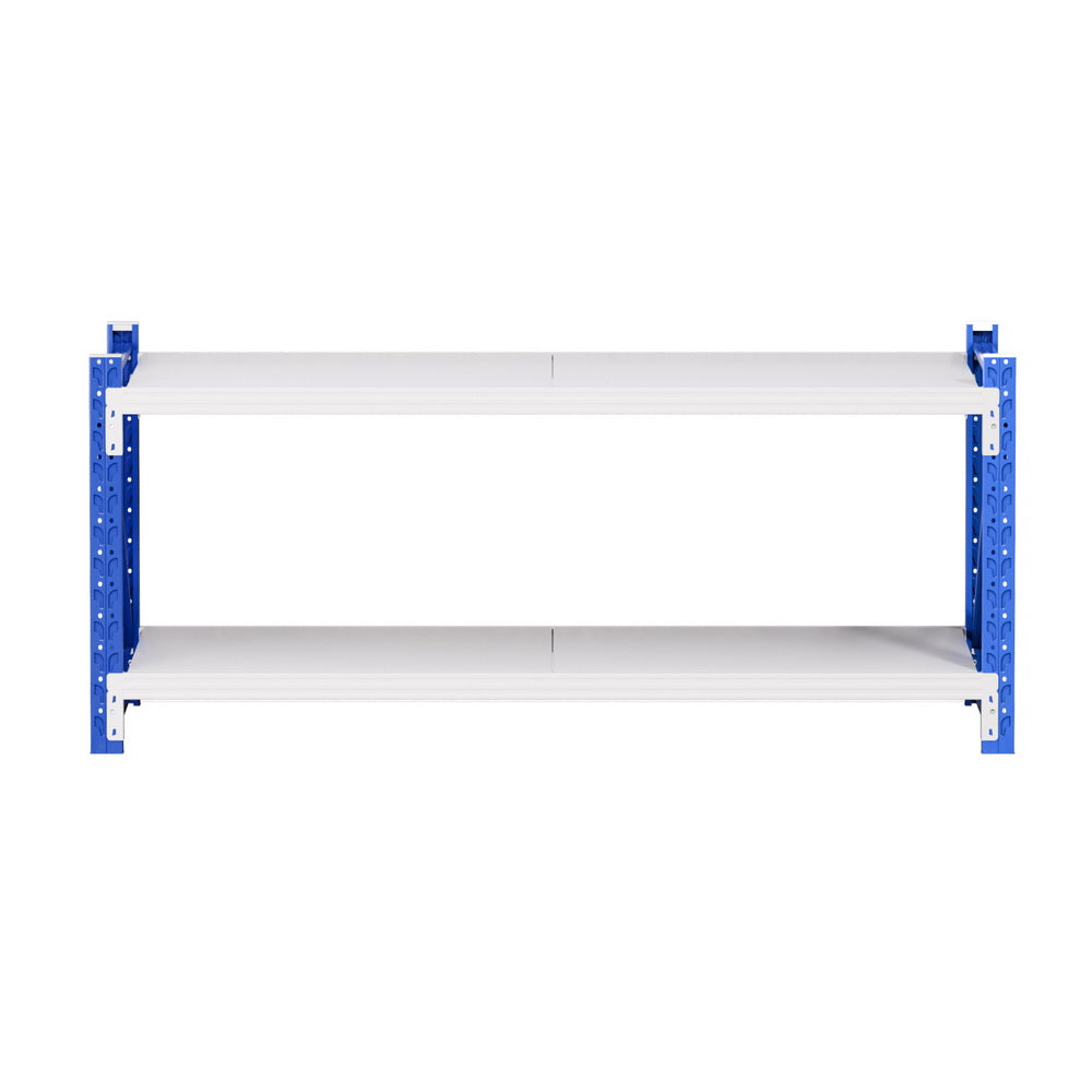 Giantz 2m Industrial Steel Shelving Rack Blue/Grey