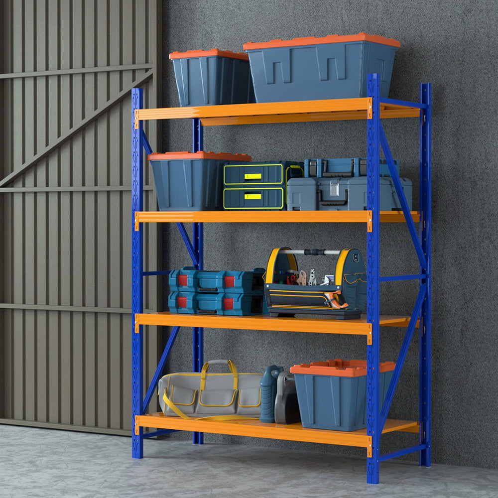Giantz 2m x 1.5m Industrial Shelving Garage Rack Orange/Blue