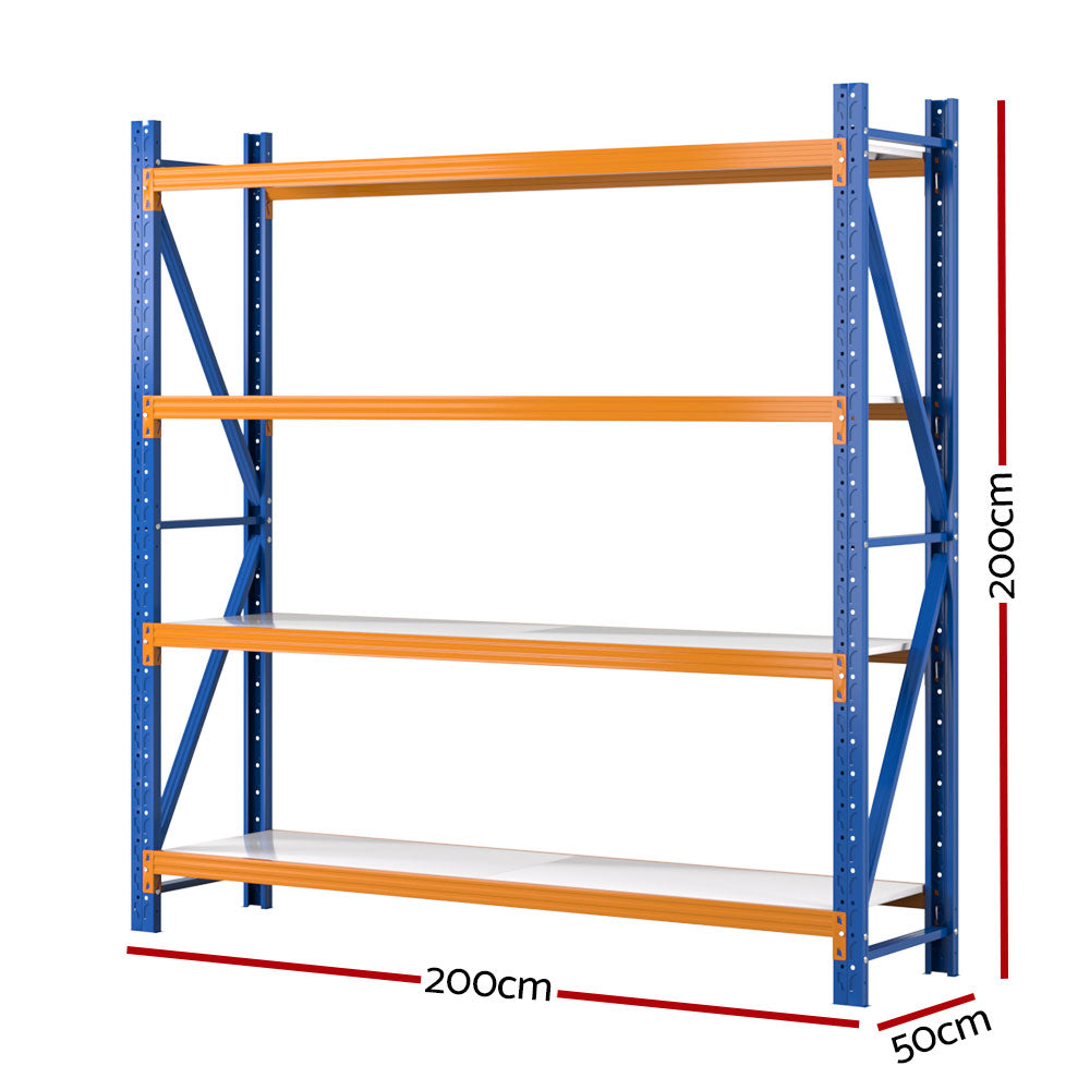 Giantz 2Mx2M Warehouse Shelving Rack Heavy-Duty Blue
