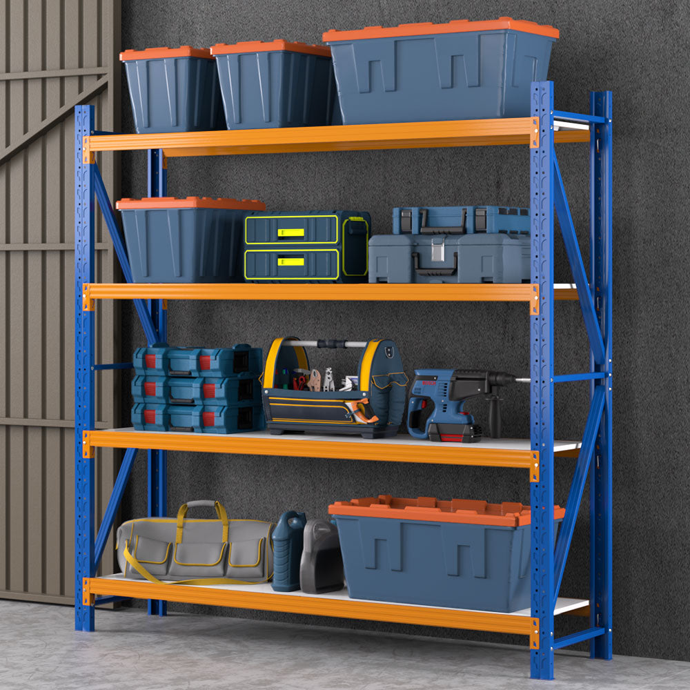 Giantz 2Mx2M Warehouse Shelving Rack Heavy-Duty Blue