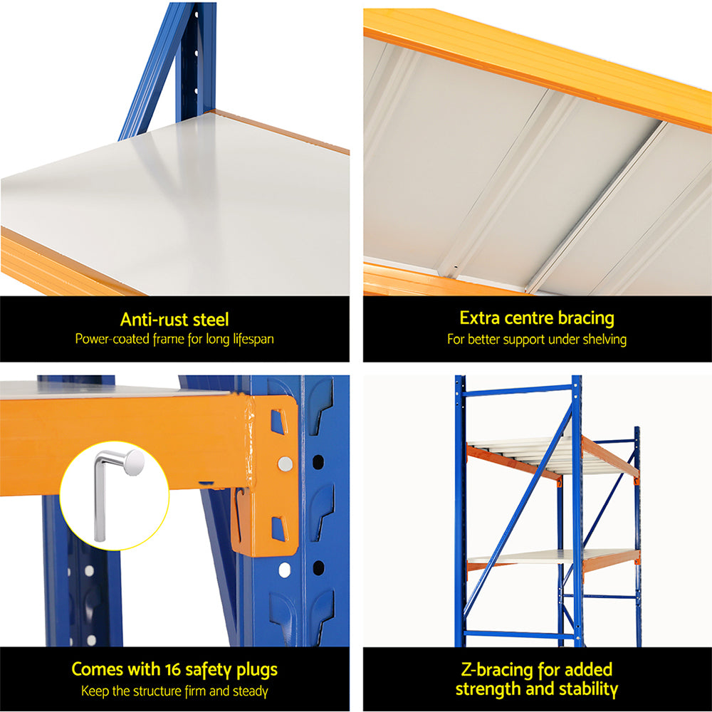 Giantz 2Mx2M Warehouse Shelving Rack Heavy-Duty Blue